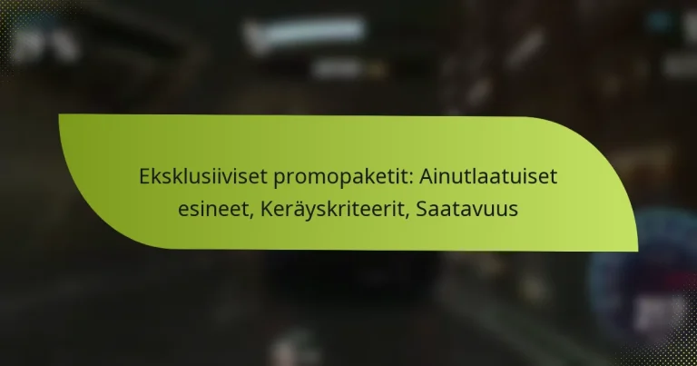 Eksklusiiviset promopaketit: Ainutlaatuiset esineet, Keräyskriteerit, Saatavuus