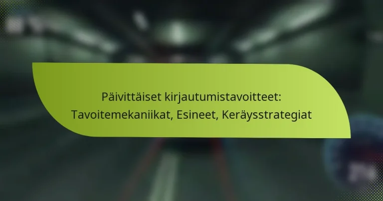 Päivittäiset kirjautumistavoitteet: Tavoitemekaniikat, Esineet, Keräysstrategiat