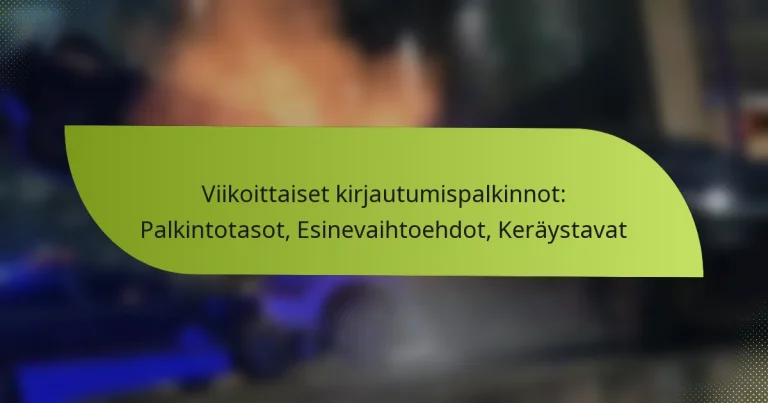 Viikoittaiset kirjautumispalkinnot: Palkintotasot, Esinevaihtoehdot, Keräystavat